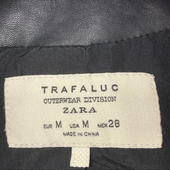 Zara Trafaluc Faux Leather Jacket | Zip-Up Blazer Style | Size Not Listed - Picture 8 of 8